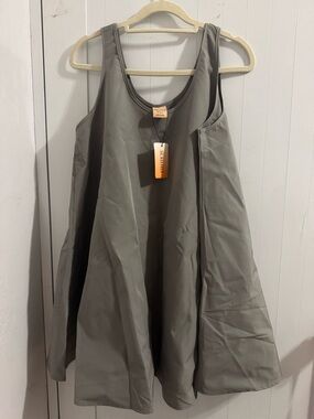 Forever 21 Olive Green Scoop Neck Tank Dress